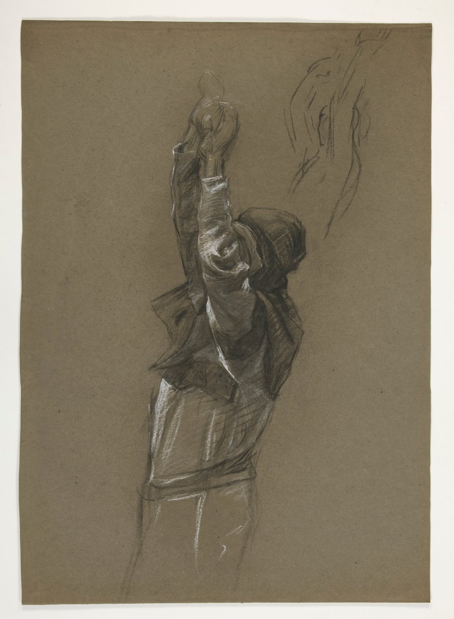 Figurstudie för kung Arthur av Edwin Austin Abbey