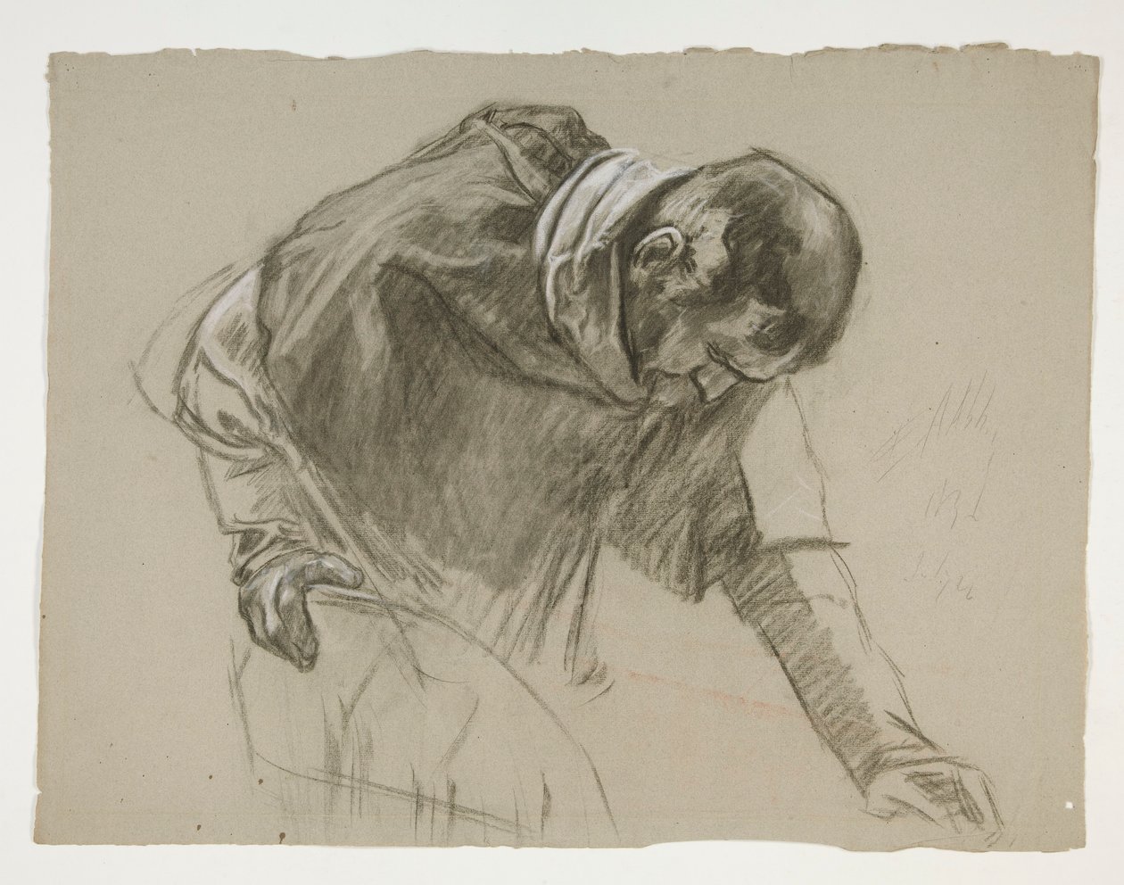 Figurstudie för kung Arthur av Edwin Austin Abbey