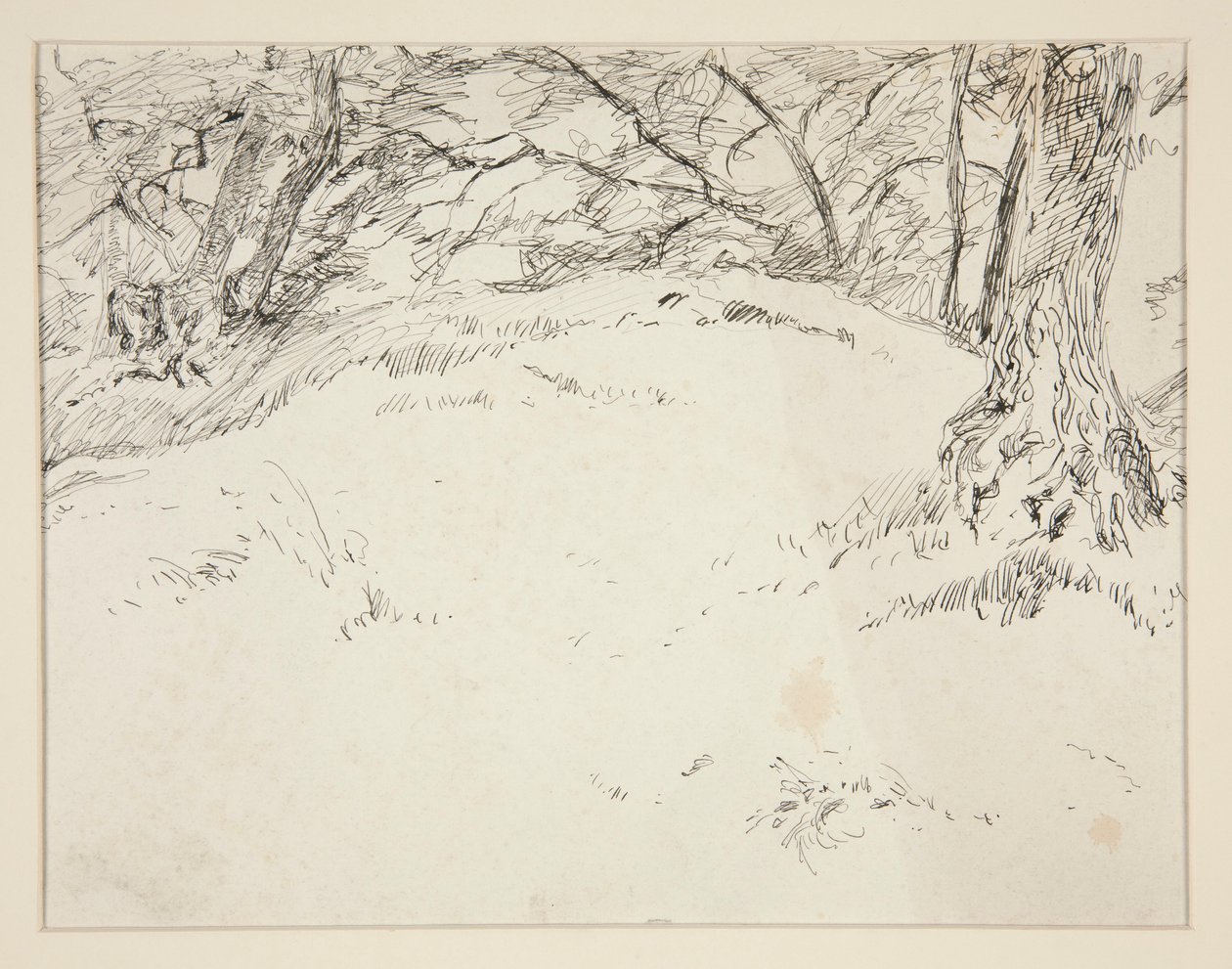 Skogsscen av Edwin Austin Abbey