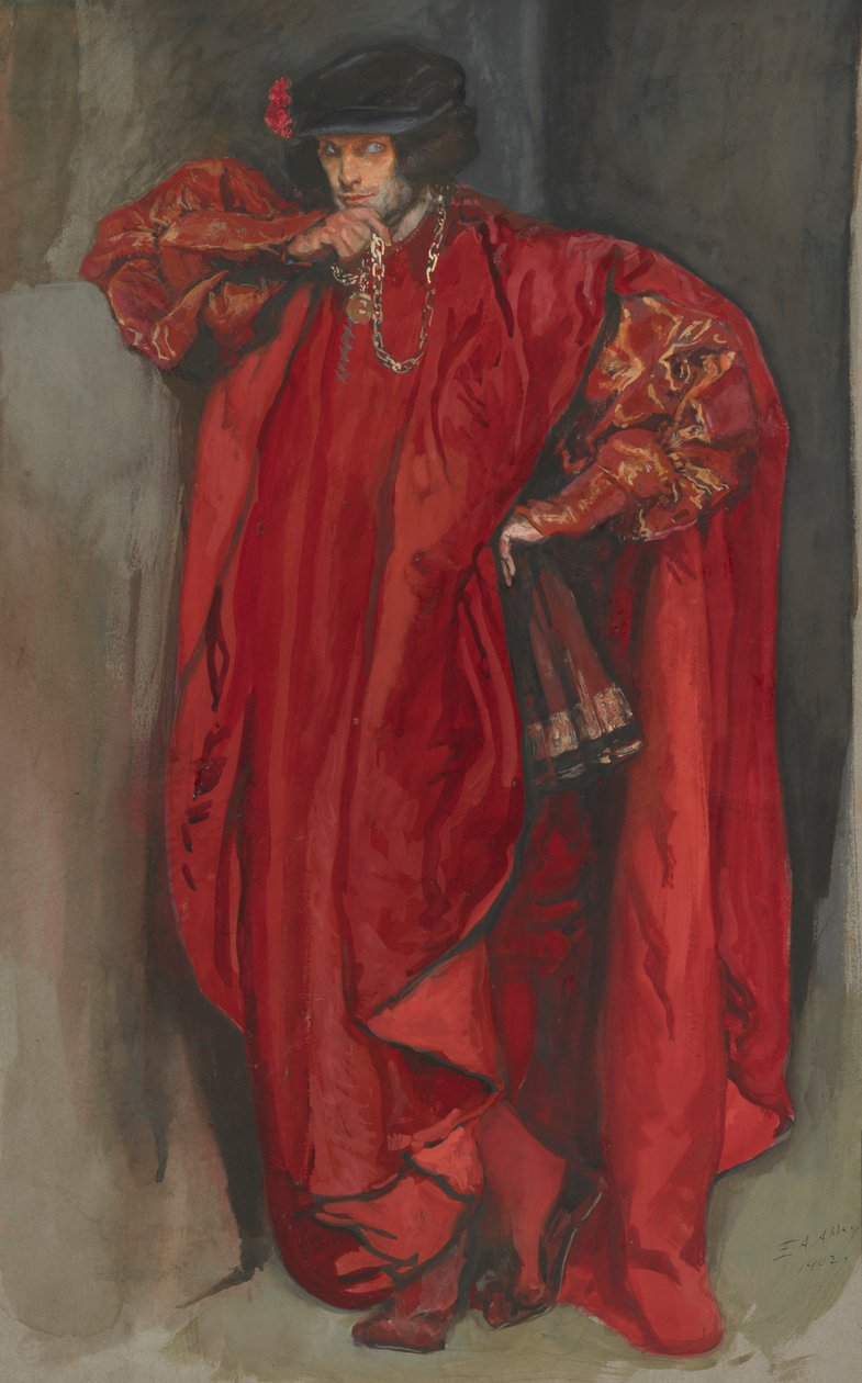 Iago, från Othello av Edwin Austin Abbey