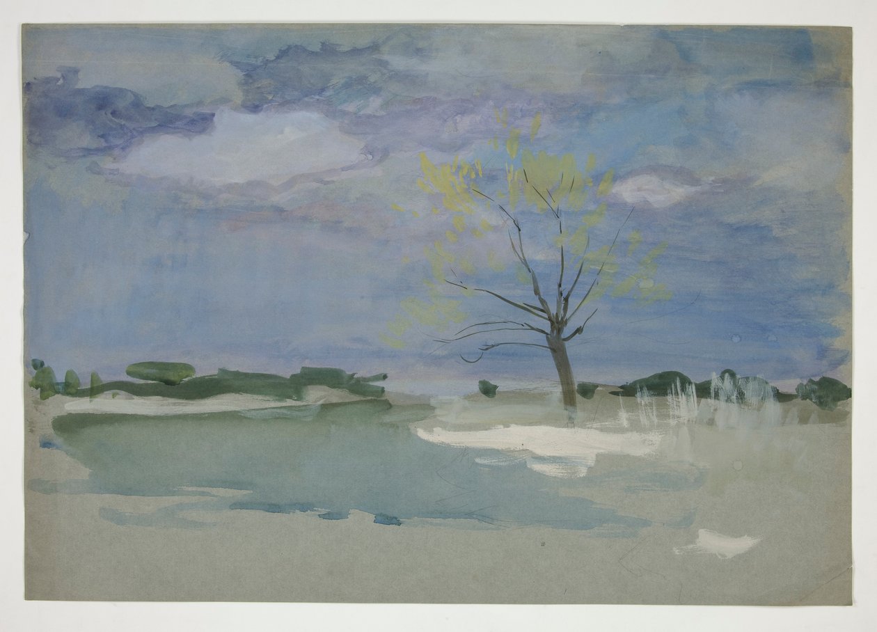Landskap med träd av Edwin Austin Abbey
