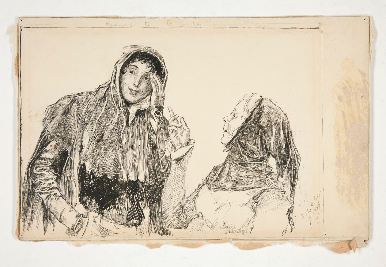Mistress Quickly: av Edwin Austin Abbey