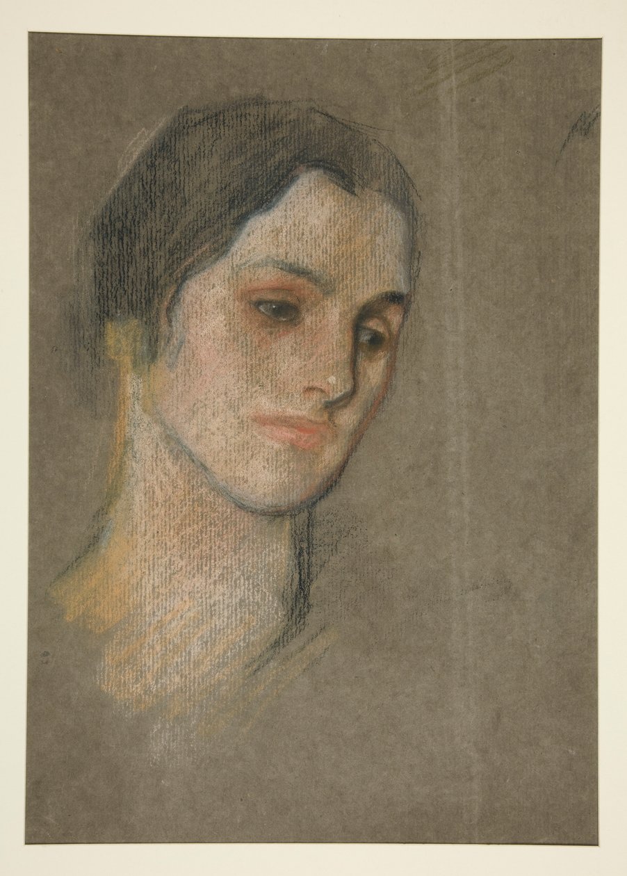 Porträtt av en oidentifierad kvinna av Edwin Austin Abbey
