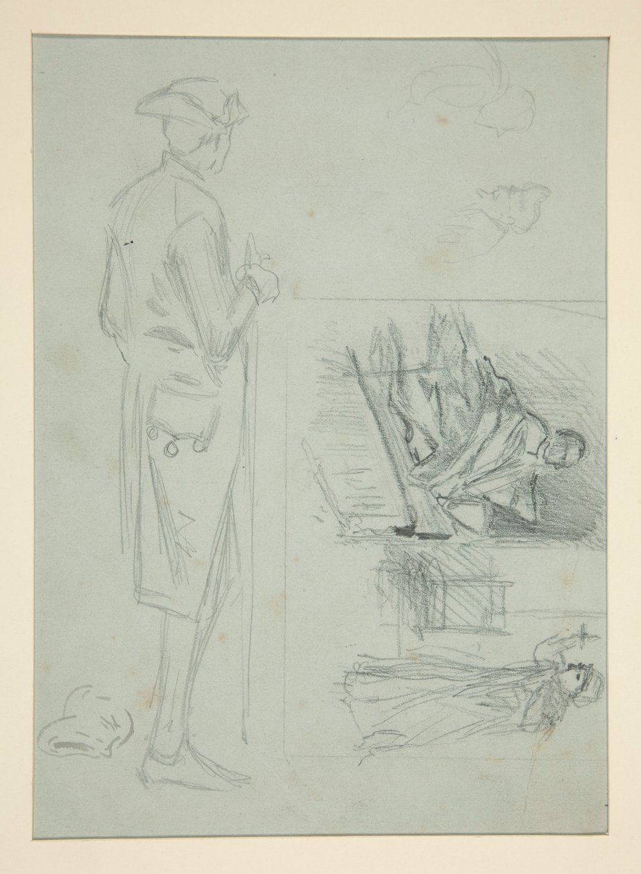 Ark med skisser av Edwin Austin Abbey