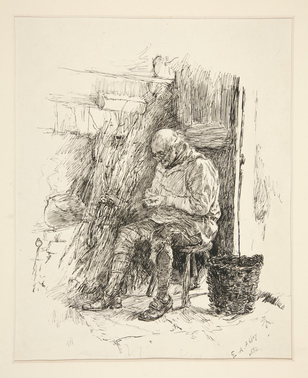 Skiss för av Edwin Austin Abbey