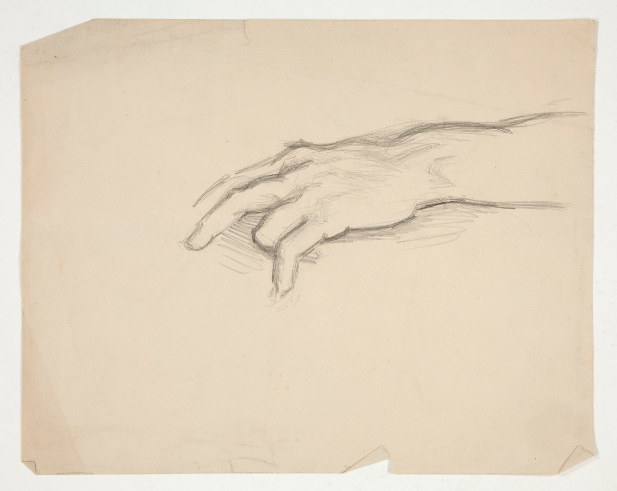Skiss av en hand av Edwin Austin Abbey
