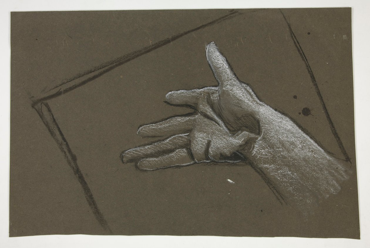 Skiss av en hand av Edwin Austin Abbey