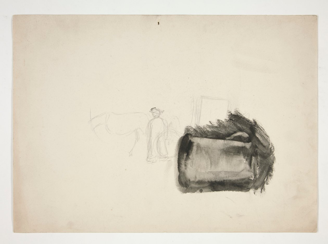 Skiss av en kruka av Edwin Austin Abbey
