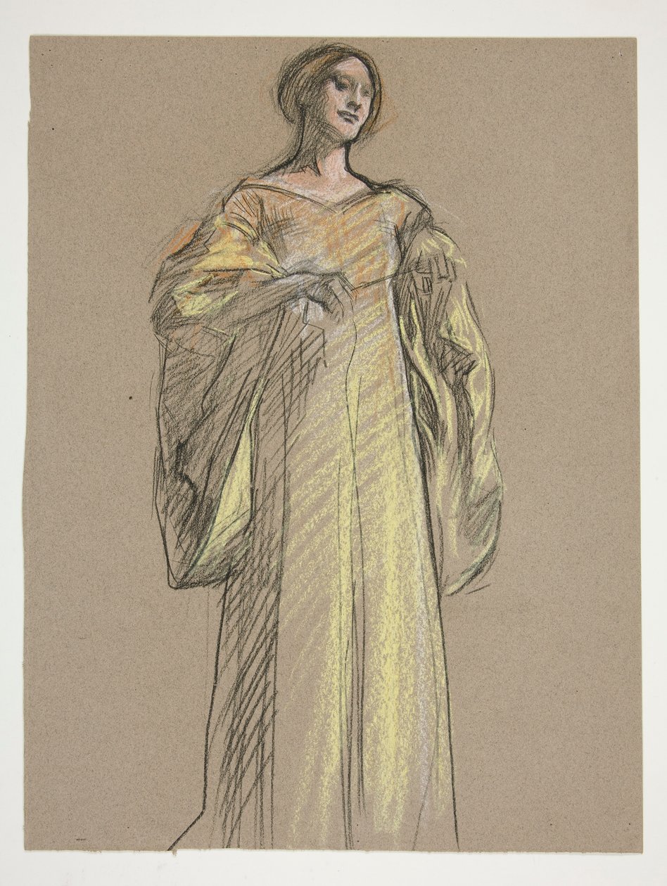 Studera för Fiametta av Edwin Austin Abbey