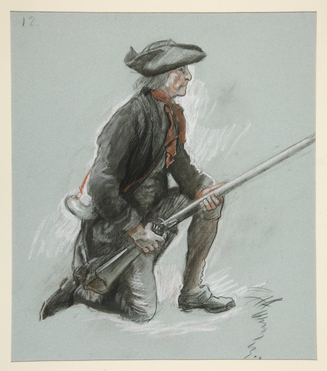 Studera för en figur i av Edwin Austin Abbey