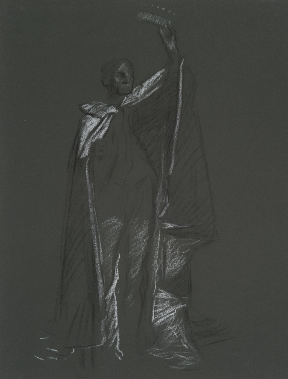 Studie av Peer för av Edwin Austin Abbey