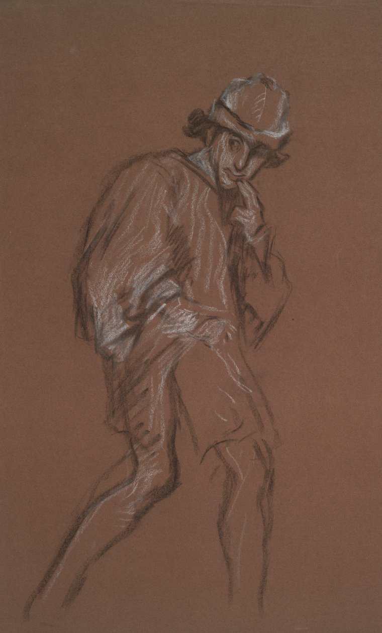 Studie av en man som går av Edwin Austin Abbey