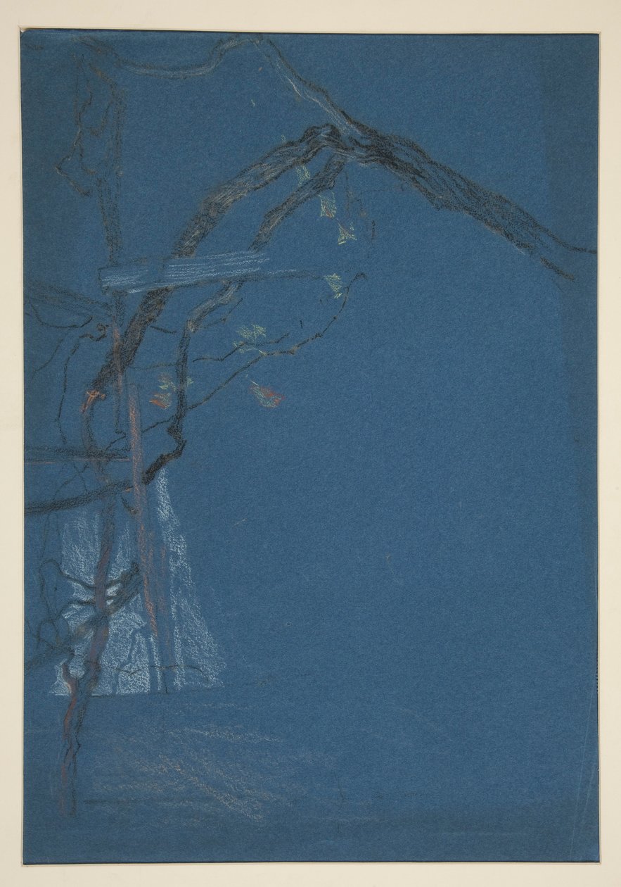 Studie av trädgrenar av Edwin Austin Abbey
