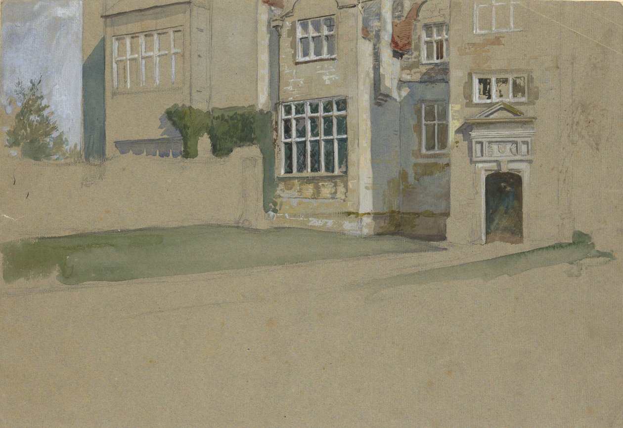 Utsikt över ett engelskt hus av Edwin Austin Abbey