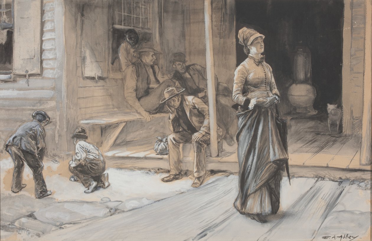 Med stolthet över hennes panna av Edwin Austin Abbey