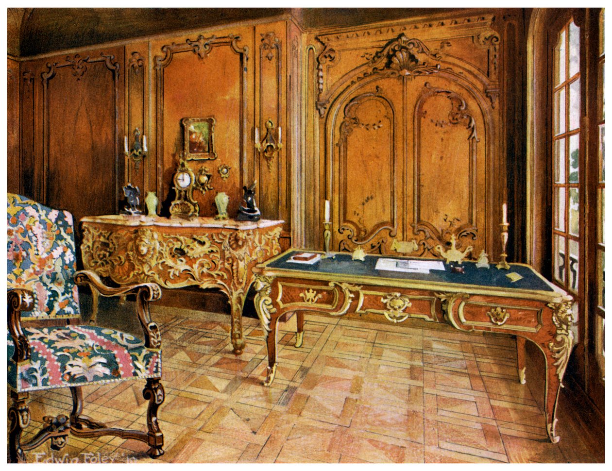 Franska panelrum, Wallace Collection, London, 1911-1912. av Edwin Foley