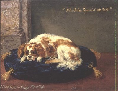 Blenheim Spaniel i vila av Edwin Frederick Holt
