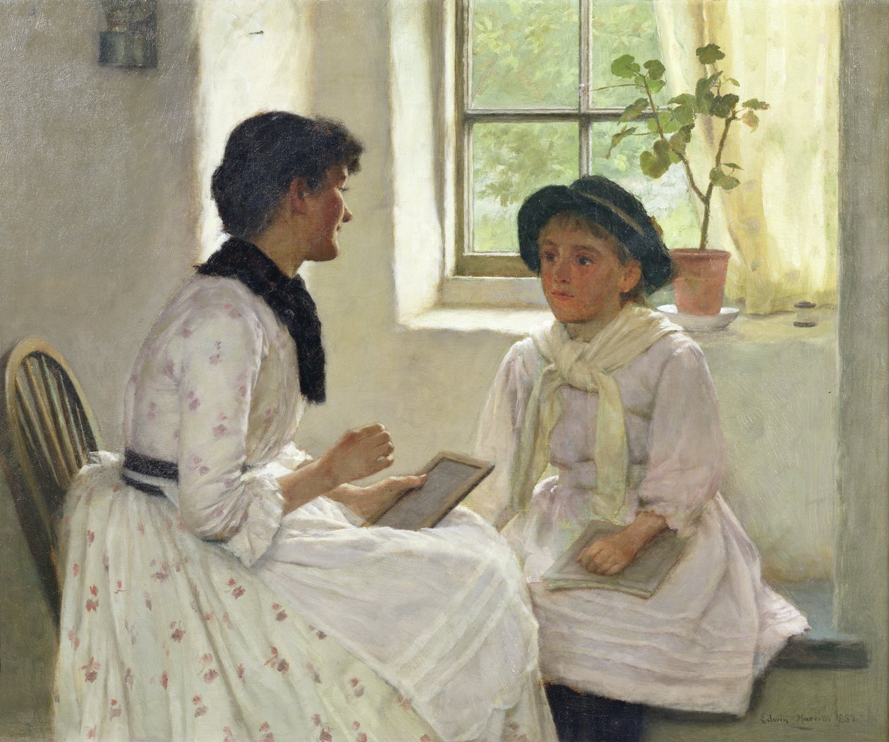 Lektionen, 1889 av Edwin Harris