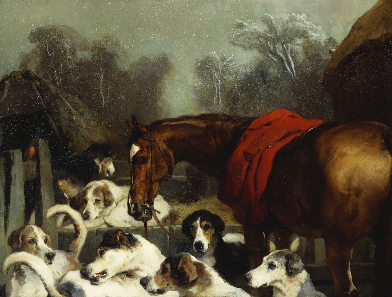 Ingen jakt tills vädret bryter av Edwin Landseer