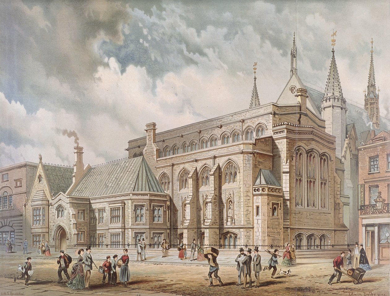Guildhall Library, London, 1872 av Edwin Thomas Dolby