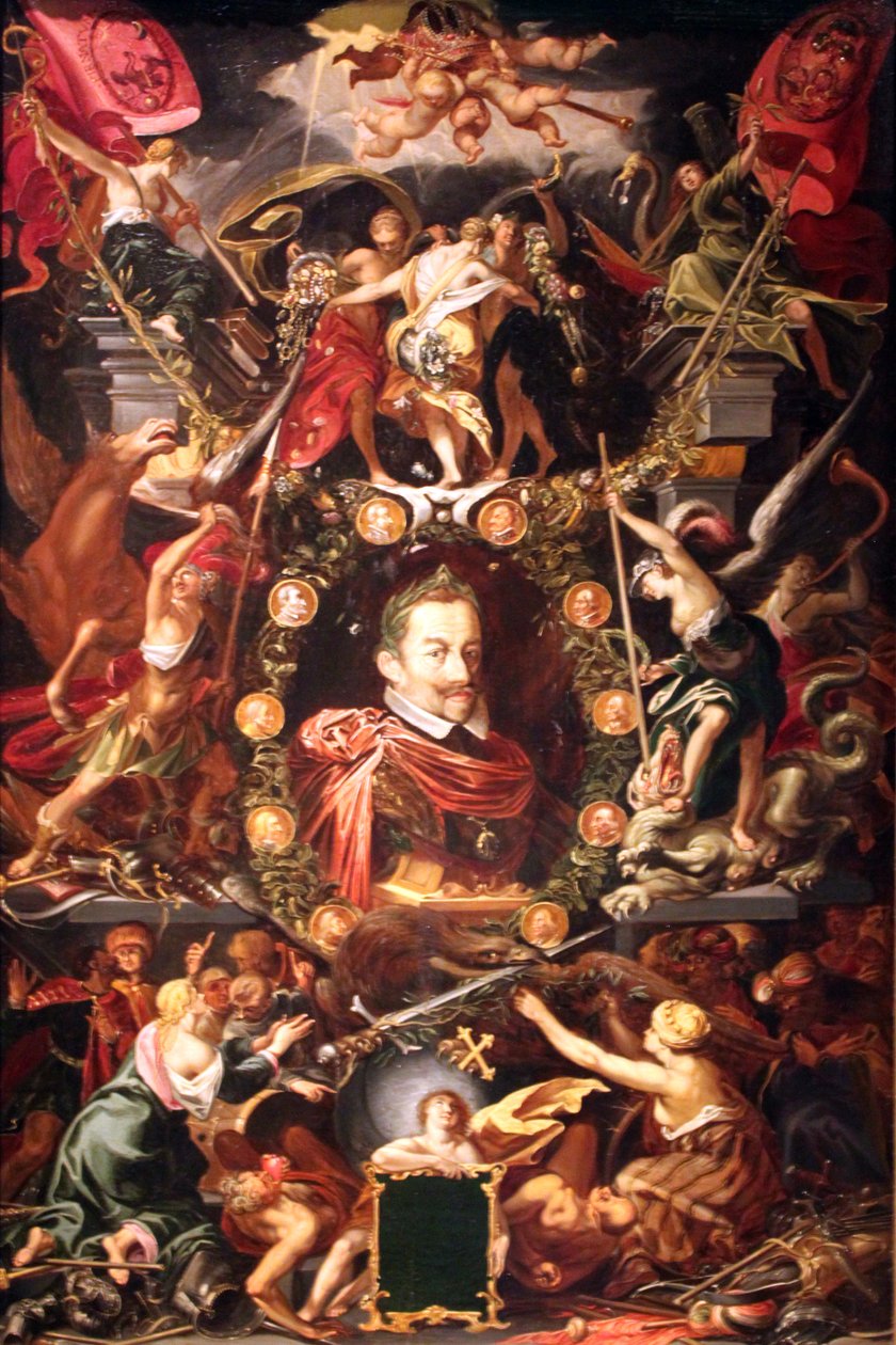 Allegori om kejsar Matthias regering (1557-1619) av Aegidius Sadeler or Saedeler