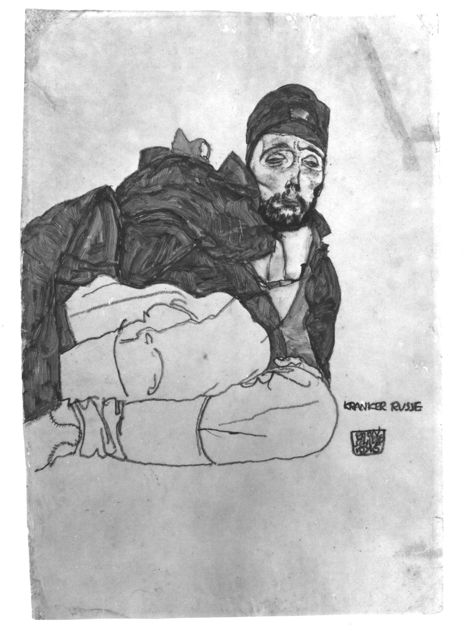 En sjuk ryss, 1915 av Egon Schiele