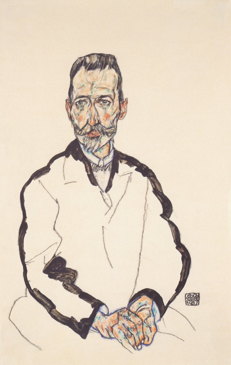 Porträtt Heinrich Benesch av Egon Schiele