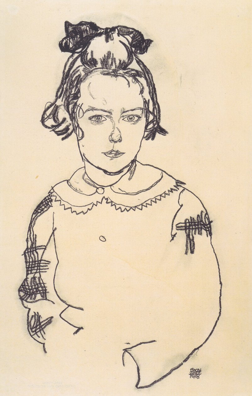 Porträtt av Maria Steiner av Egon Schiele