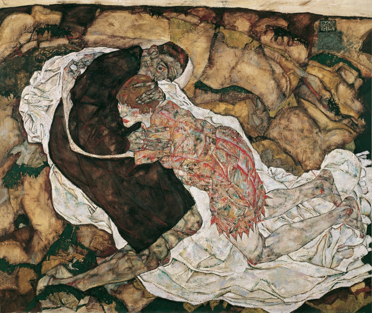 Death and the Maiden av Egon Schiele