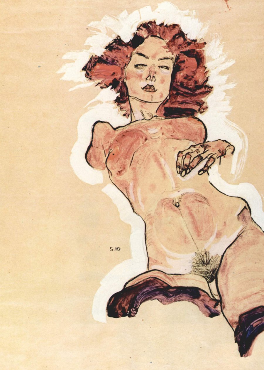 Female Nude av Egon Schiele