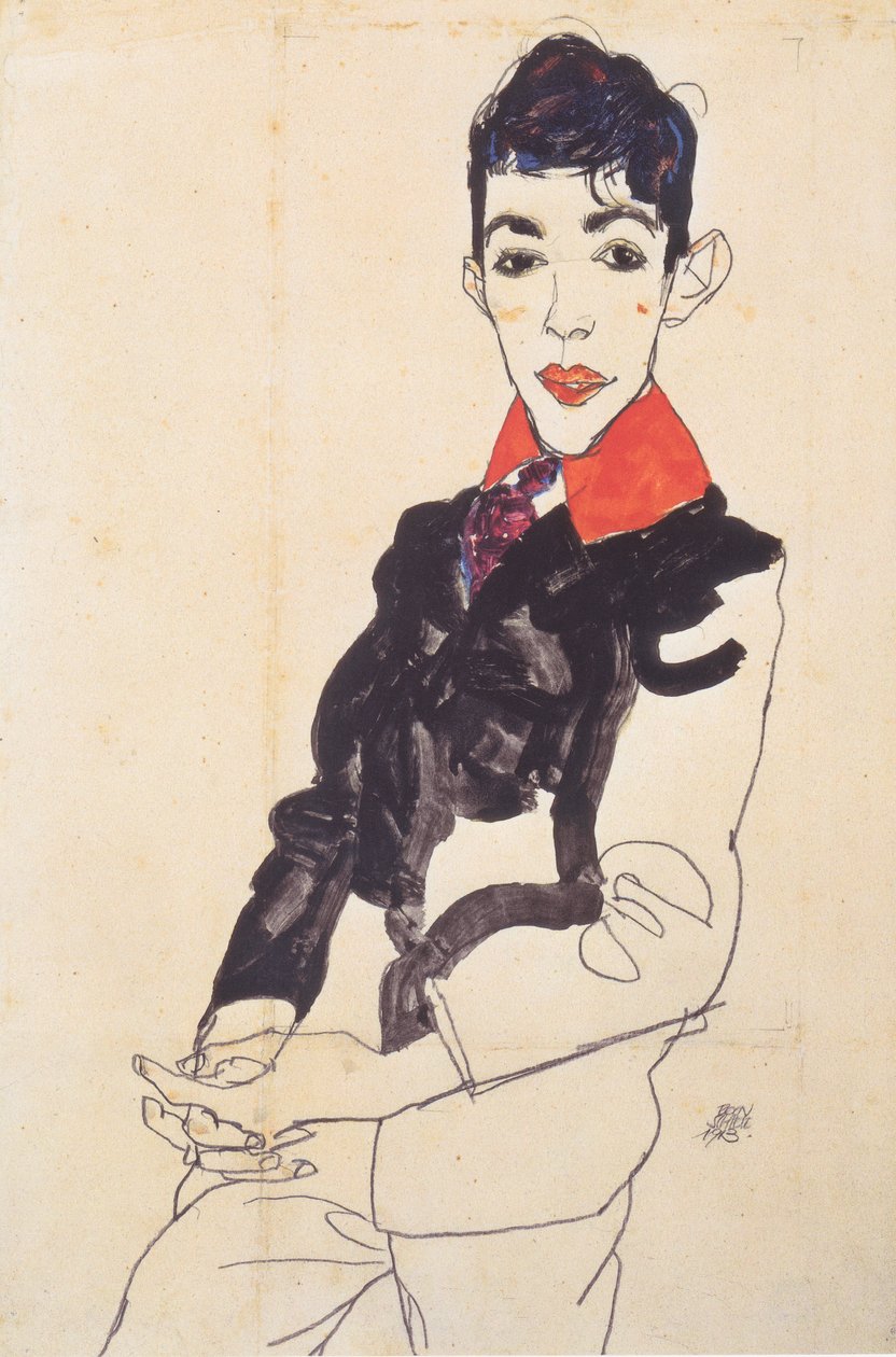 Porträtt av en pojke Erich Lederer av Egon Schiele