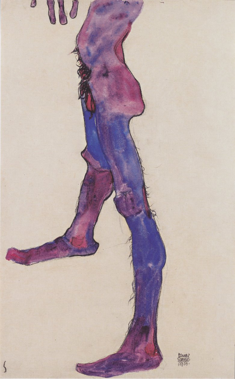 Manlig buk torso av Egon Schiele