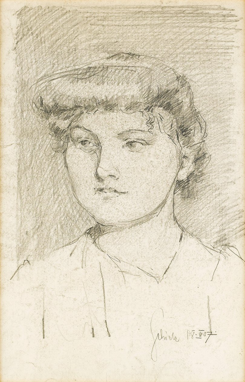 Portrait eines jungen Mädchens av Egon Schiele