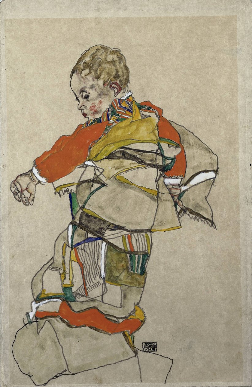 Porträt eines Kindes av Egon Schiele