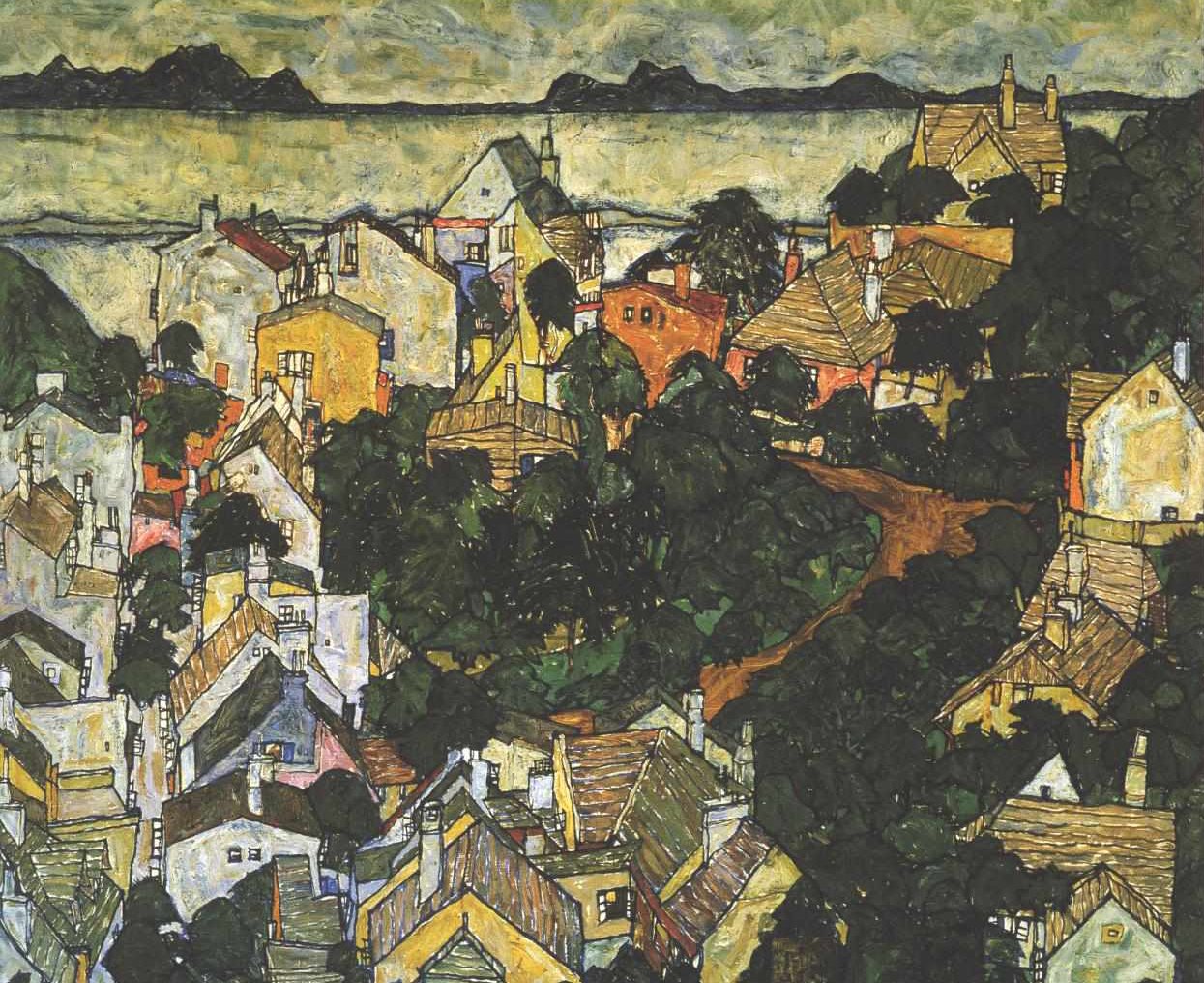 Sommerlandschaft av Egon Schiele