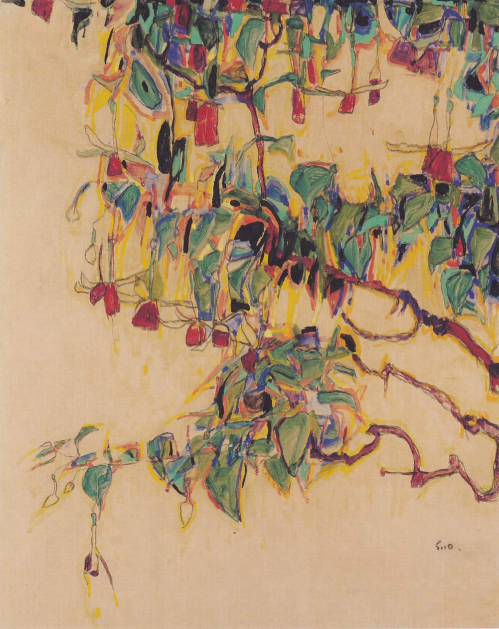 Sol träd av Egon Schiele