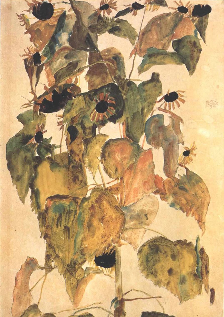 Sonnenblumen av Egon Schiele
