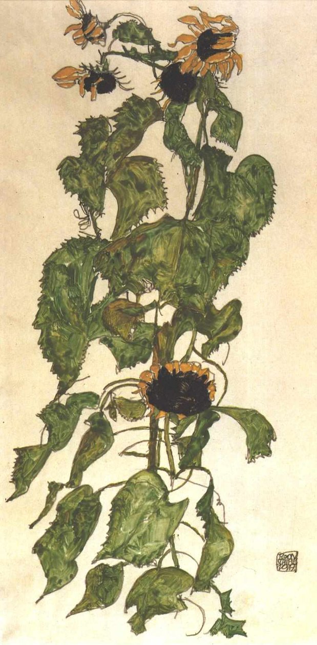 Sonnenblumen av Egon Schiele