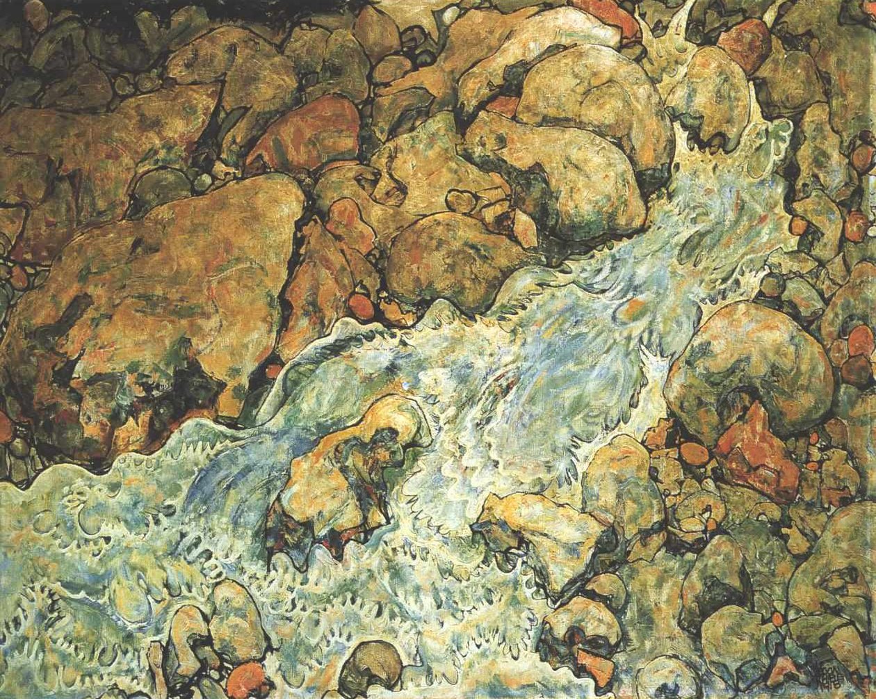 Wildbach av Egon Schiele