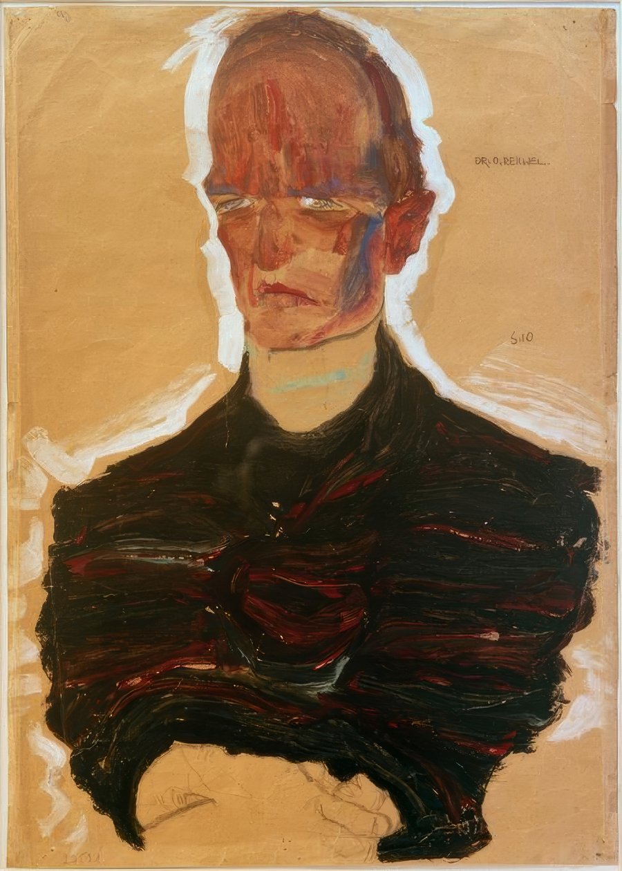 Porträtt av Dr. Oskar Reichel av Egon Schiele