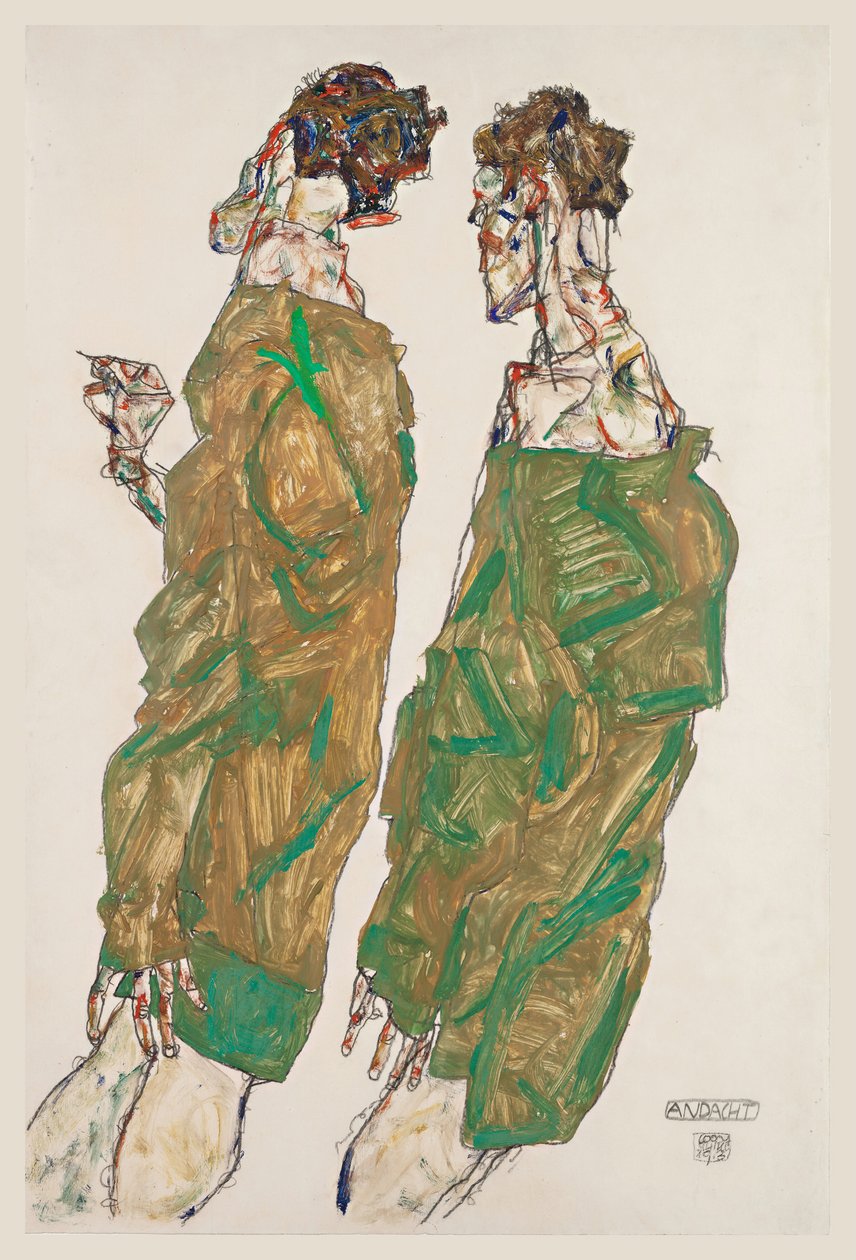 Andakt, 1913 av Egon Schiele
