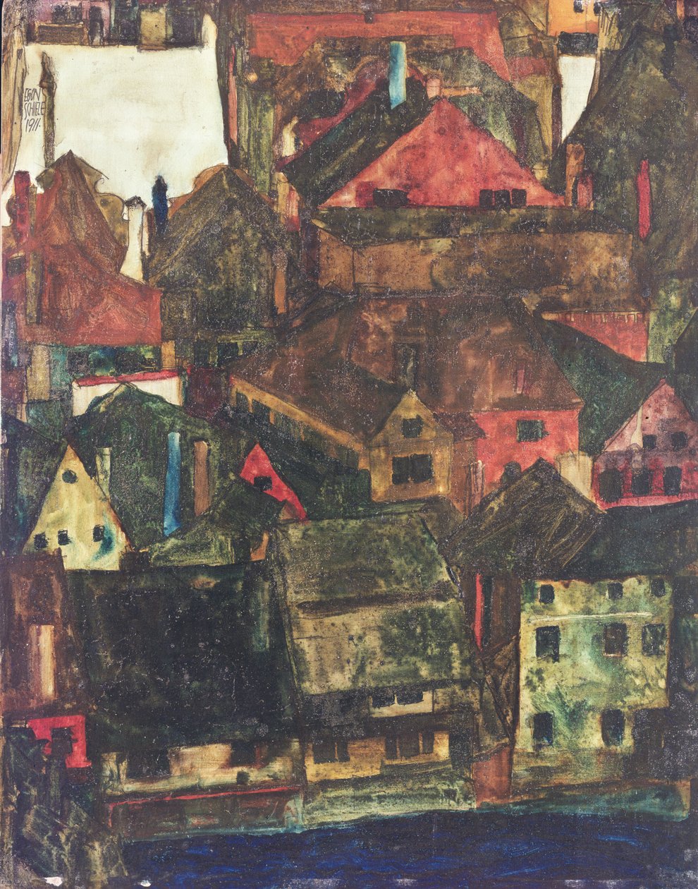 Krumau, 1911 av Egon Schiele