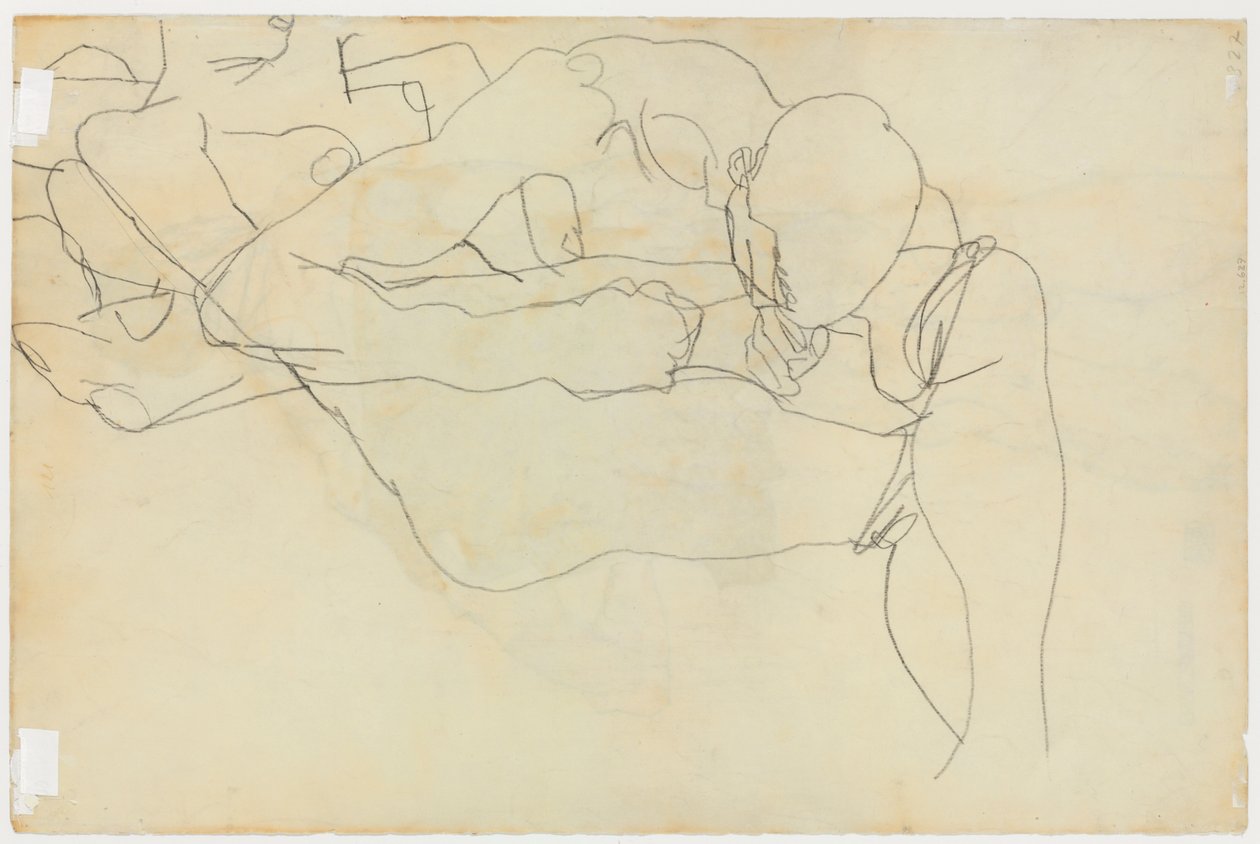 Älskare, 1913 av Egon Schiele