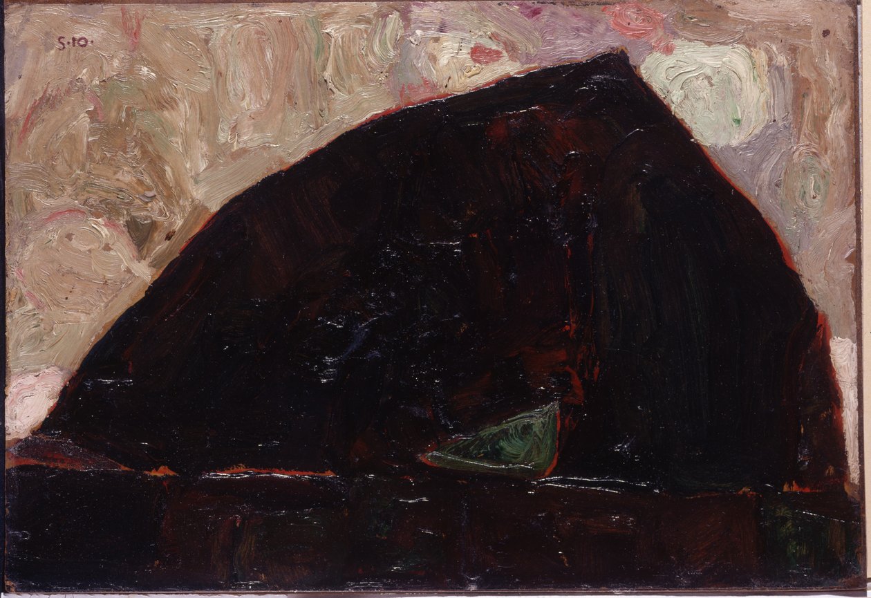 Berg vid floden, 1910 av Egon Schiele