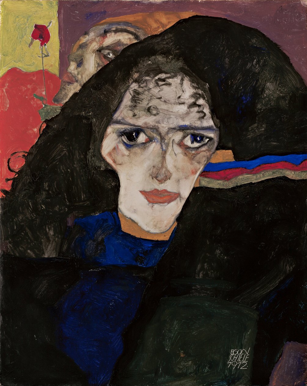 Sörjande kvinna, 1912 av Egon Schiele