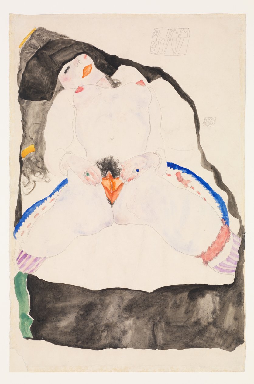 Observerad i en dröm, 1911. av Egon Schiele