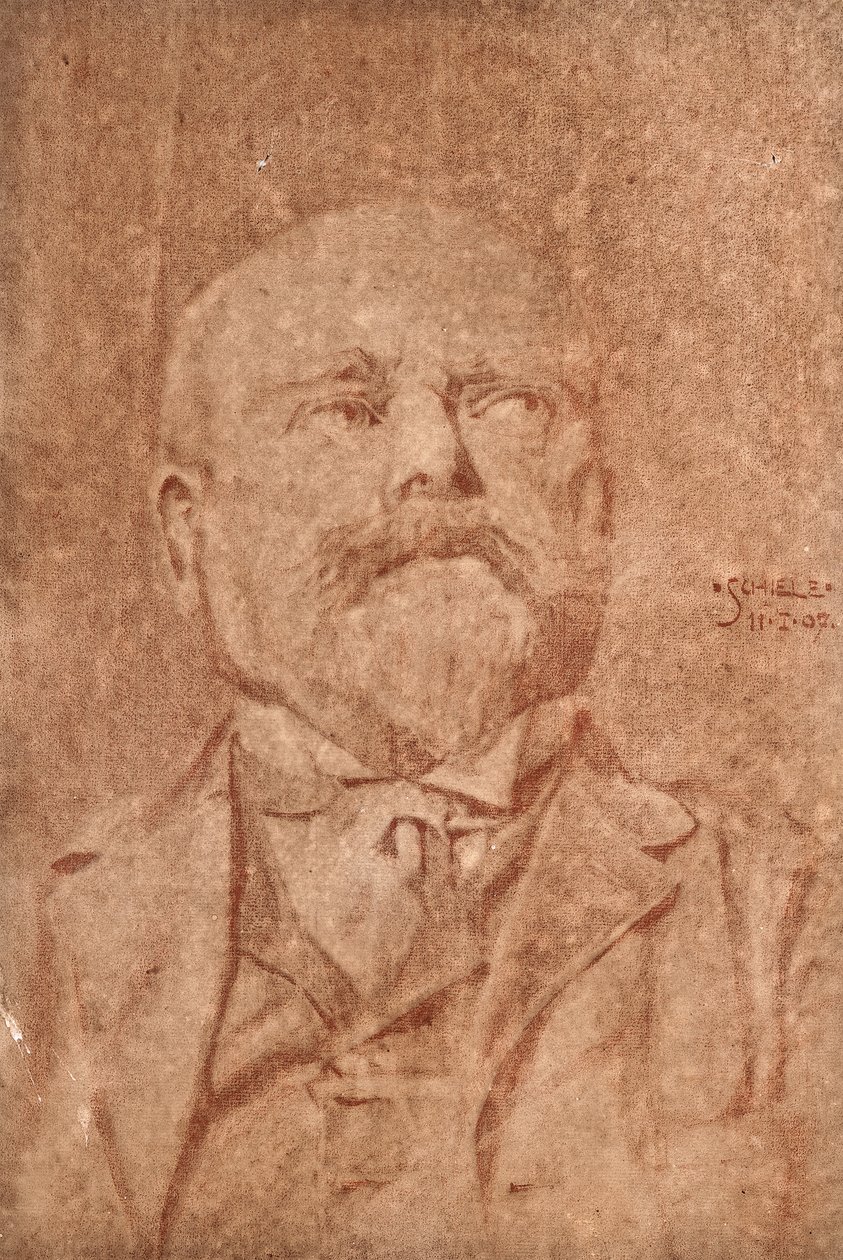 Porträtt av en man, 1907 av Egon Schiele