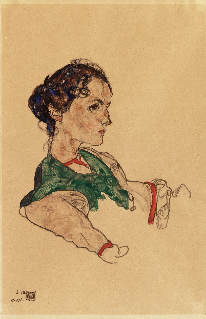 Porträtt av konstnären Silvia Koller av Egon Schiele