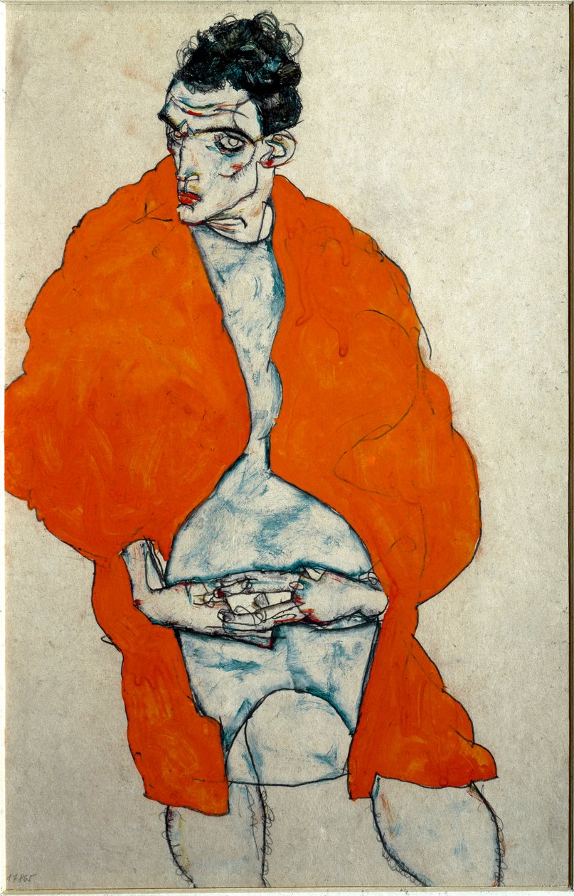 Självporträtt. Teckning av Egon Schiele av Egon Schiele