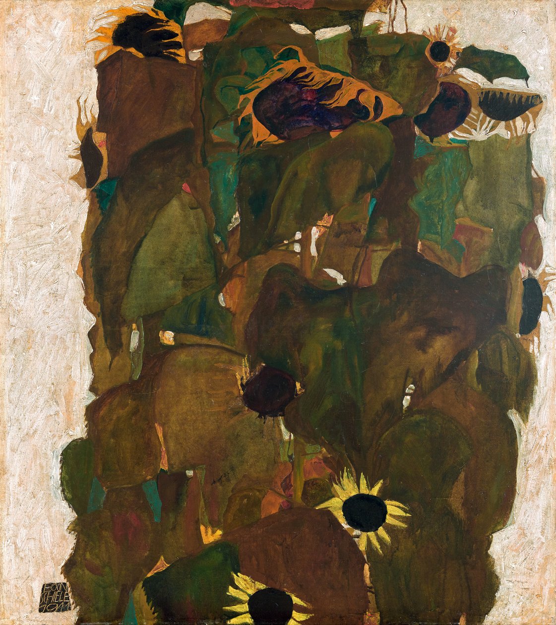 Solrosor I av Egon Schiele